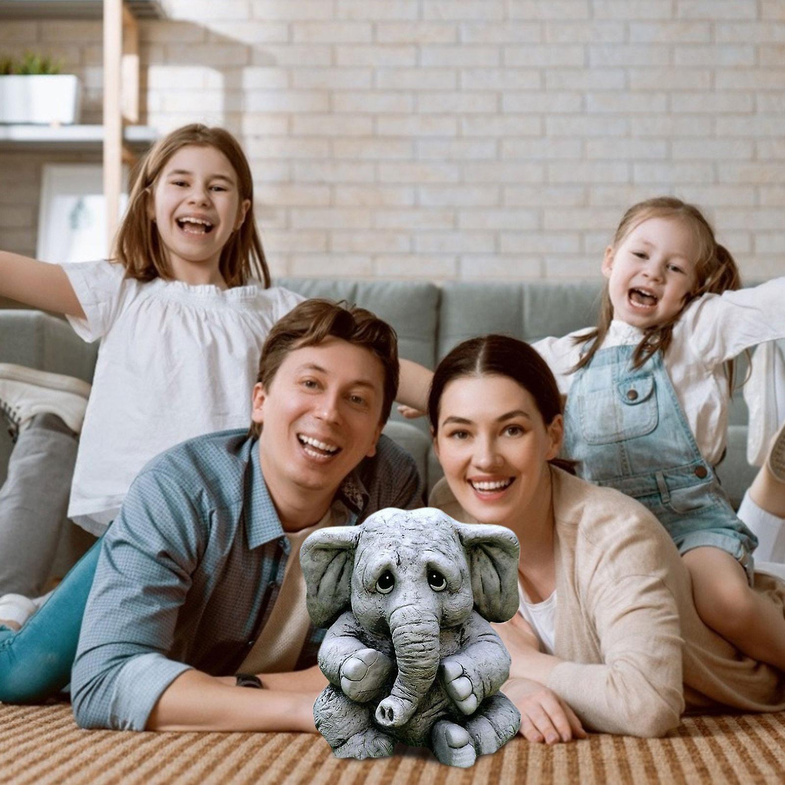 Simulation Elephant Garden Decor 15cm Cartoon Easter Decorative Ornament