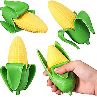 4 Stück Fake Corn Soft Stress Relief Toys Gummi Stretchy (Mais Style)