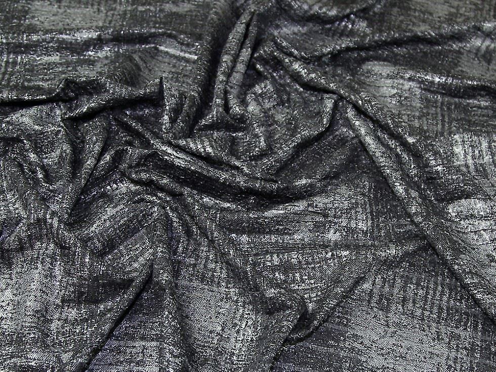 Minerva Textured Stretch Knit Fabric Silver - per metre
