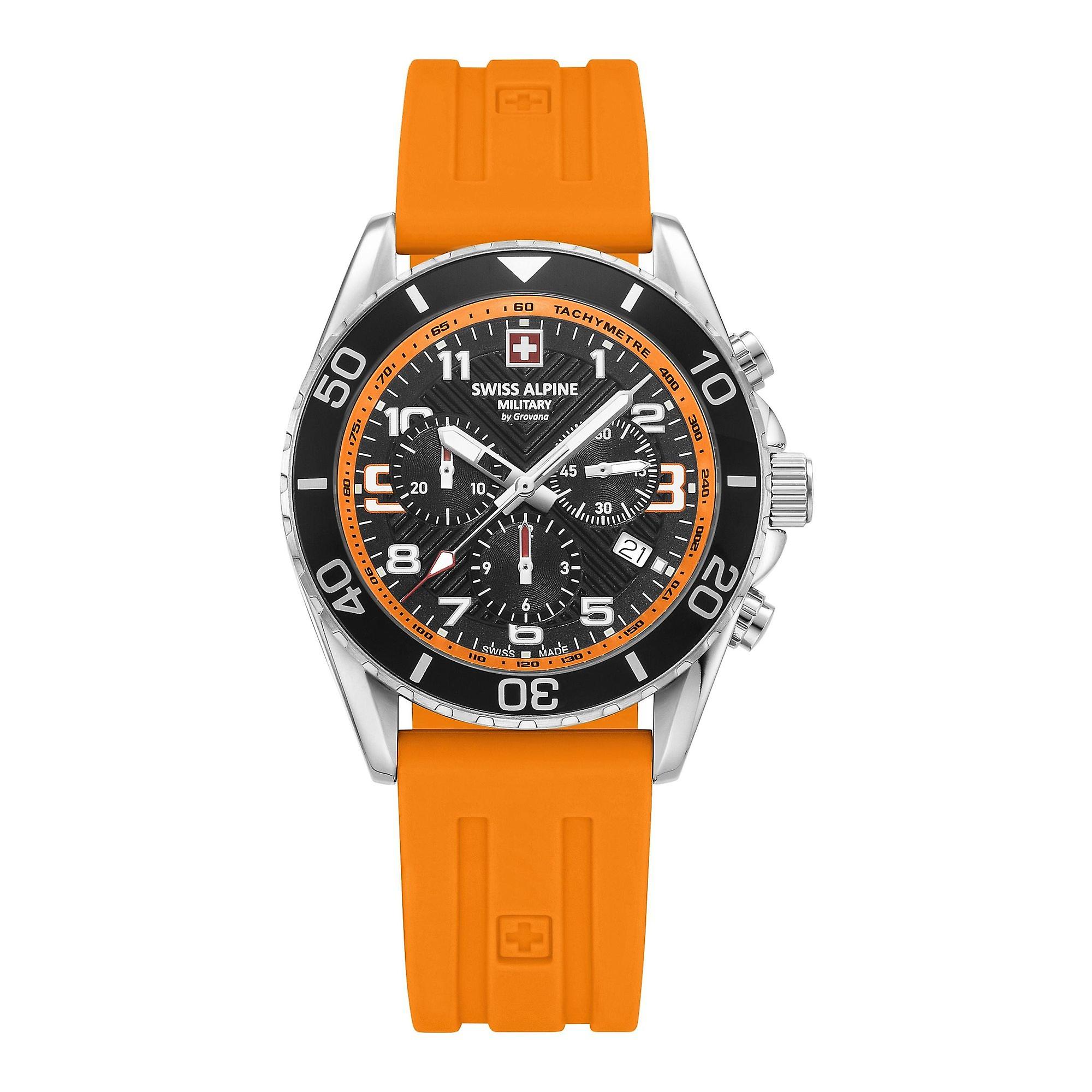 Swiss Alpine Military Men's Watch Chronograph Analog Quartz 7029.9839SAM Silicone
