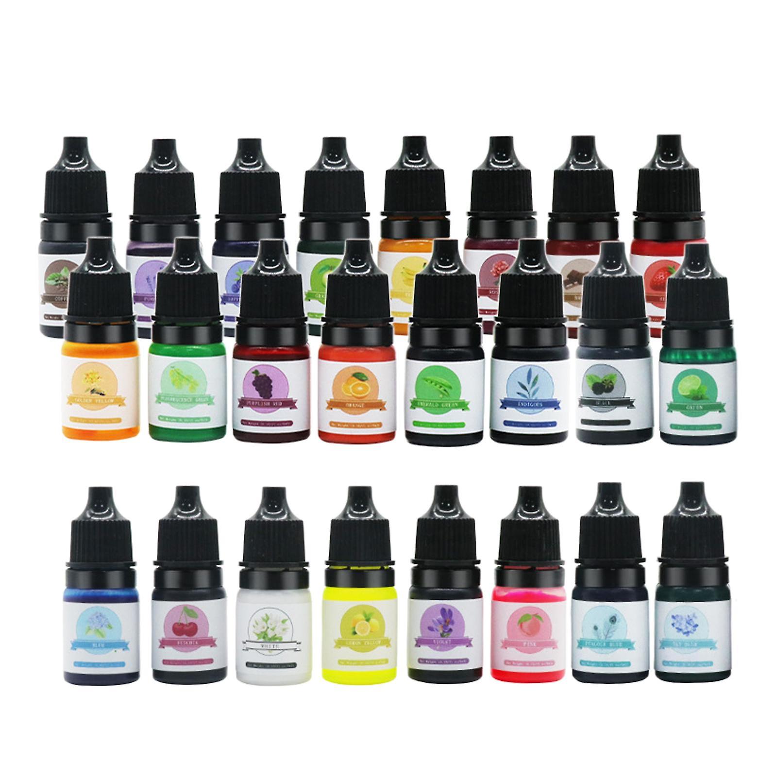 20x 10ml Epoxy Resin Uv Pigment, Liquid Epoxy Dye Translucent Resin Colorant