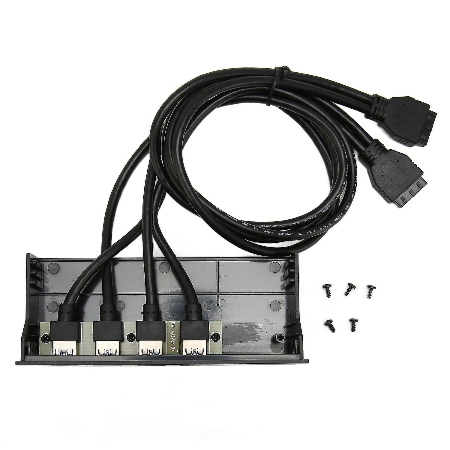 USB3.0 Hub Front Panel 5Gbps 4 Ports 19pin Optical Drive Front Panel for 5.25 Inch PC Computer Case
