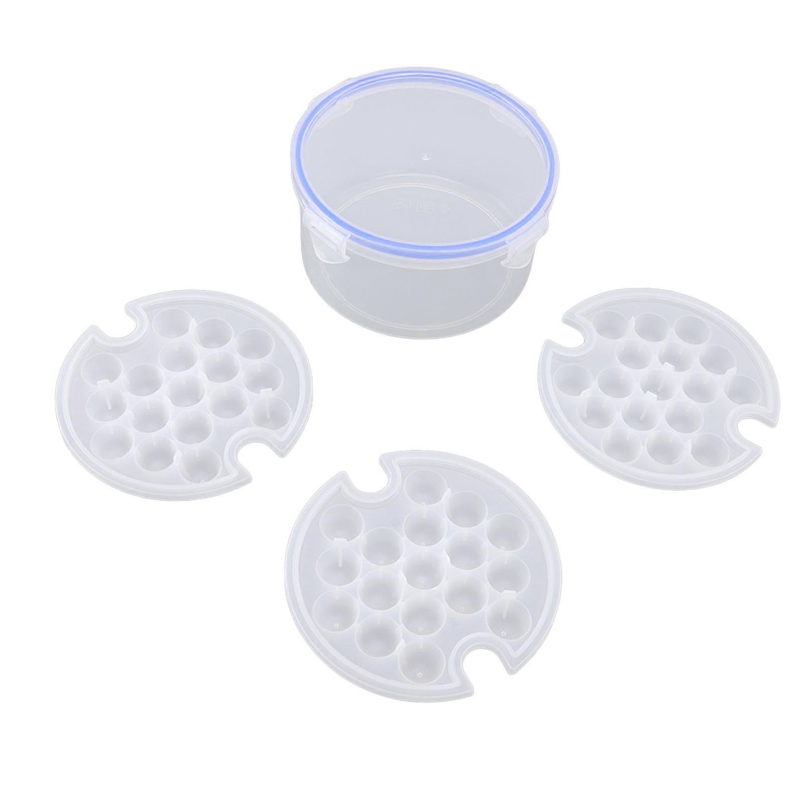 Ice Cube Box 1.1L 51 Grids Large Capacity Multilayer Round Ice Cube Molds for Home