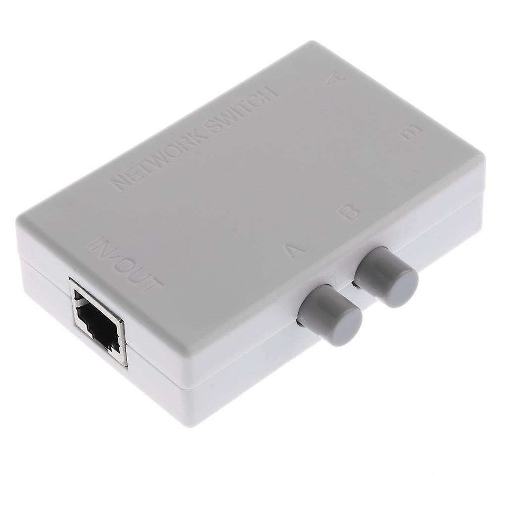 RJ45-2M 2 Ports Internet Network Sharing Switch Splitter Selector Hub Box