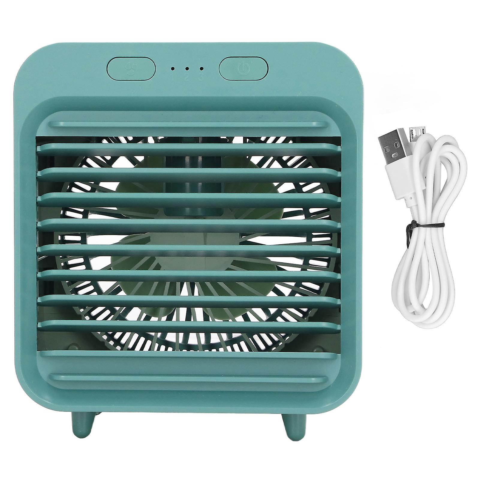 Portable Air Conditioner 200ML Large Capacity 3 Levels Adjustable Humidification Function USB Desktop Air Cooler 4W Green