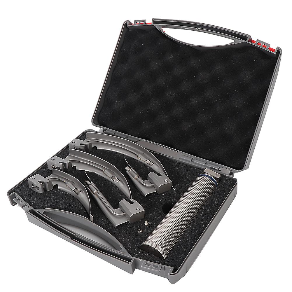 تخدير الطفل البالغ منظار الحنجرة الاحترافي أداة الكشف عن الحلق بالألياف البصريةمجموعة الأطفال الكبار الفضية