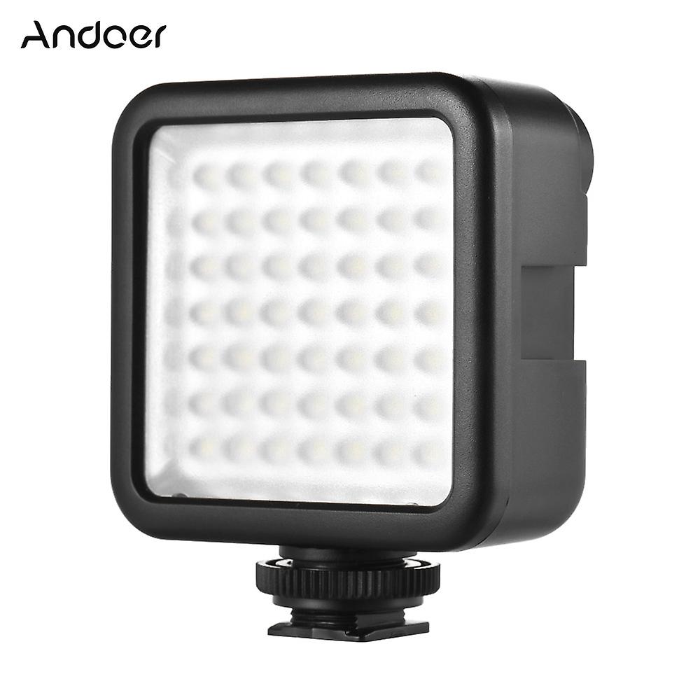 Andoer W49 Mini Interlock Camera LED Panel Light Dimmable Camcorder Video Lighting With Shoe Mount A