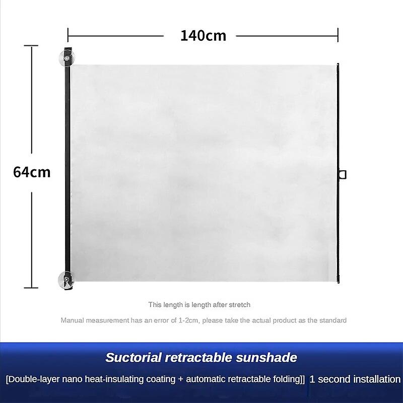 Auto Sunshade Automatic Retractable Interior Sunshade Alloy Front Windshield Sunscreen Thermal Insulation Window Sunshade~40001