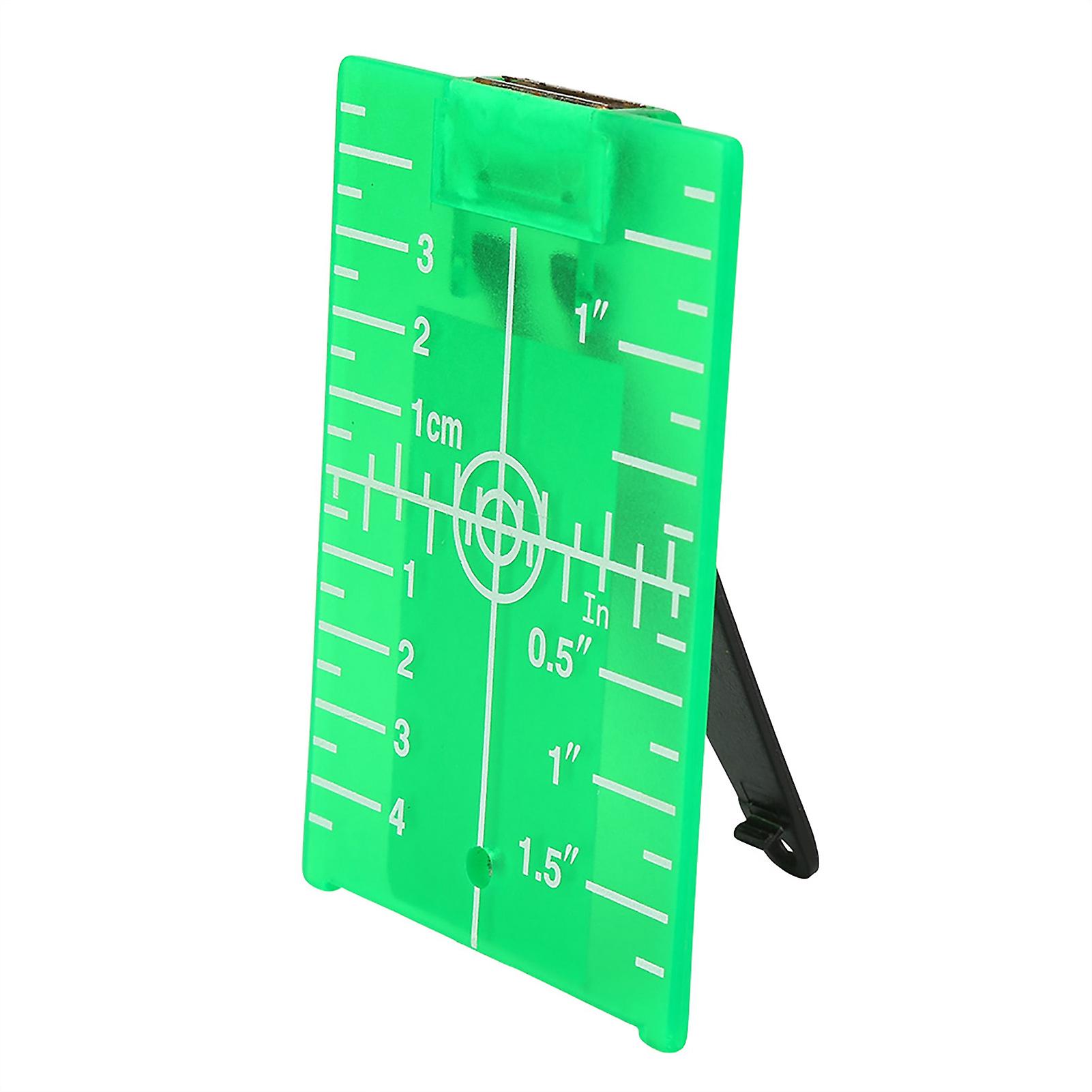 Magnetic Target Plate with Leg for Laser Level Meter Cross Line Double Scale (Green)