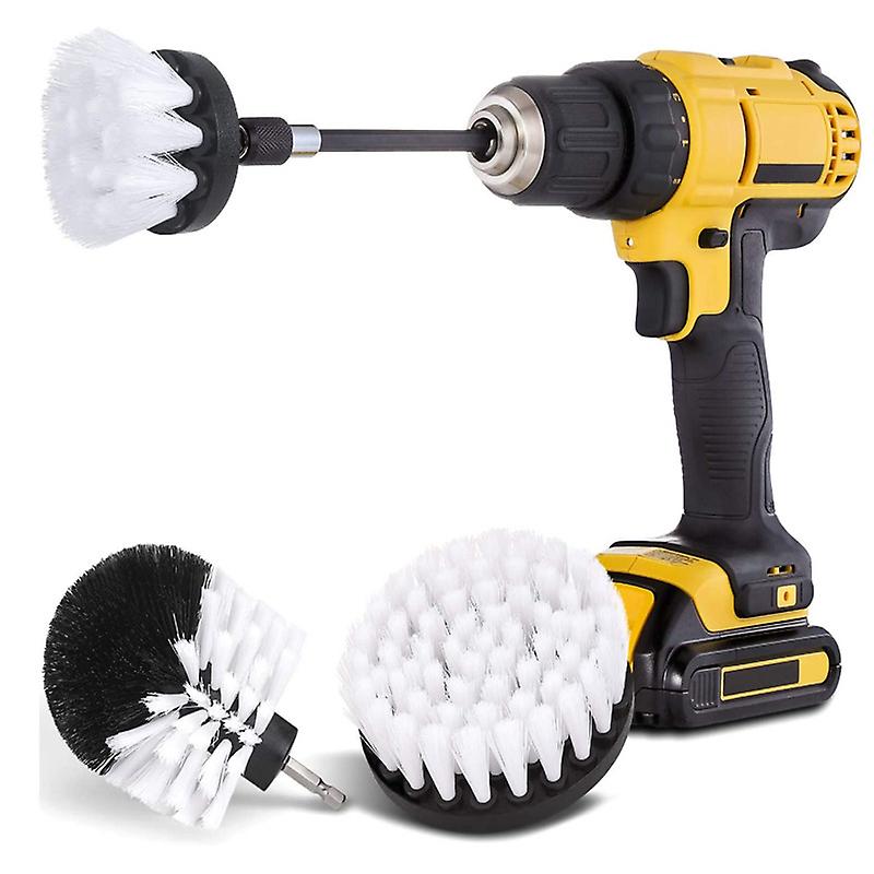 4 Pcs Drill Brush Car Detailing Kit with Extend Attachment, Soft
