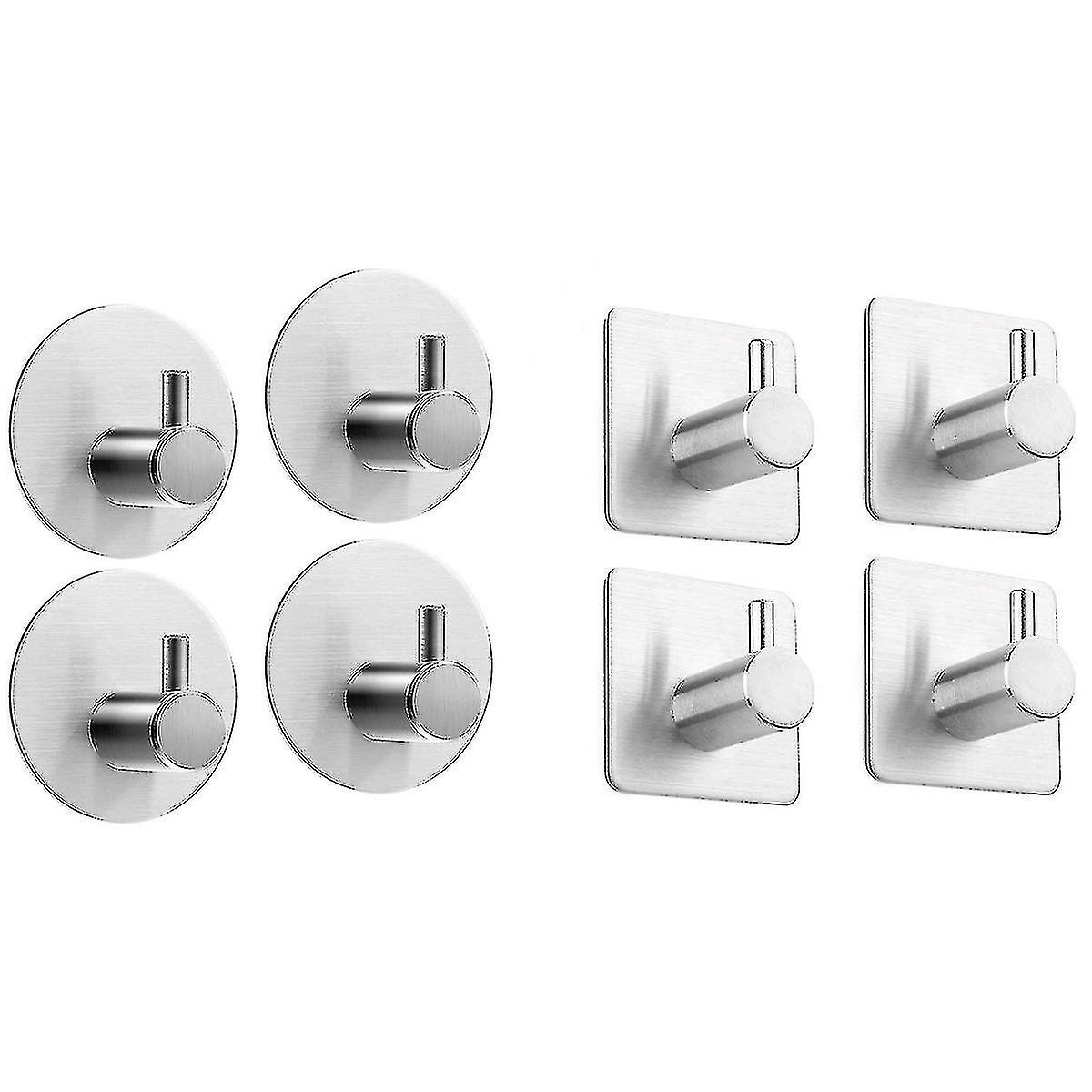 4 Pcs Self Adhesive Hooks For Kitchen Bathrooms Lavatory Closets