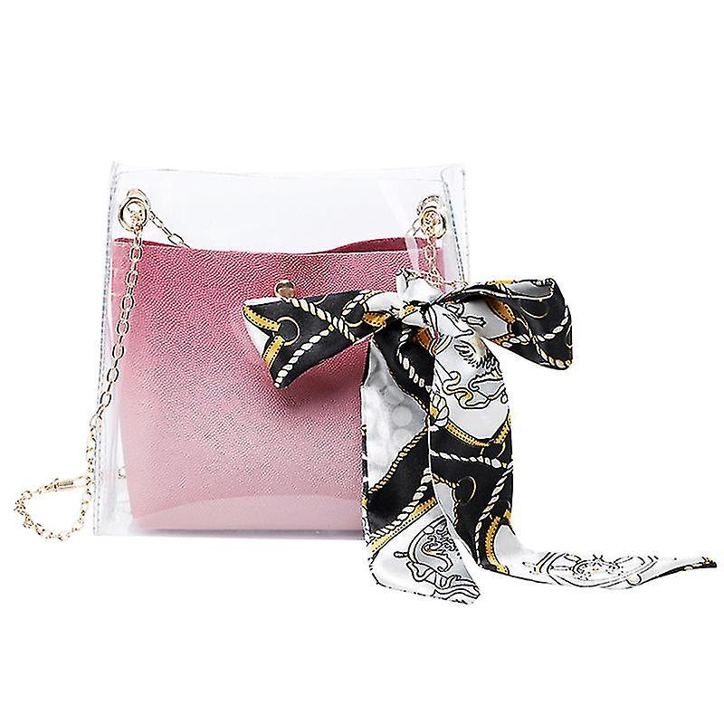 1set Pvc Handbag With Pouch