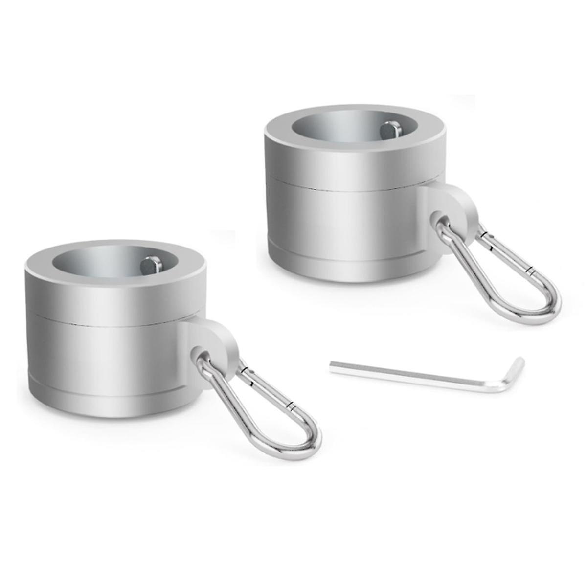 1 Pair Aluminum Alloy Flag Pole Rings 1In, 360 Degree Rotating Flag Mounting Rings for 0.75-1.02 Inch Diameter Flagpole