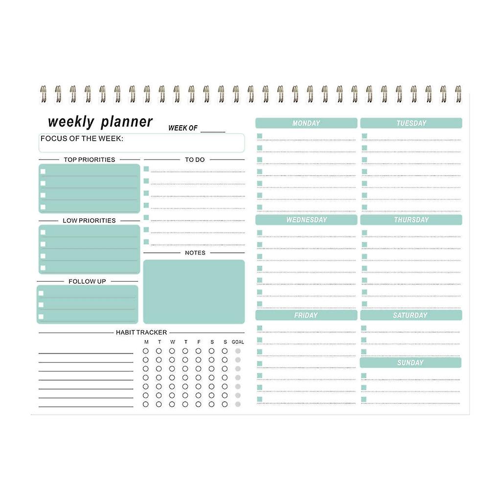 Weekly Planner Notepad Undated Planner Sheets Planner Desk Planner to Do List