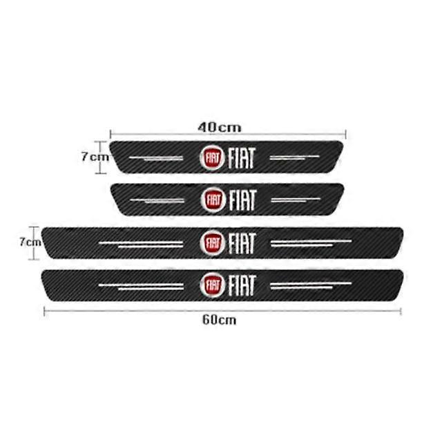 Car Door Sill Protector Carbon Fiber Threshold Stickers For Fiat 500 500L 500X 500c 500e Abarth Grande Panda Punto Tipo BRAVO