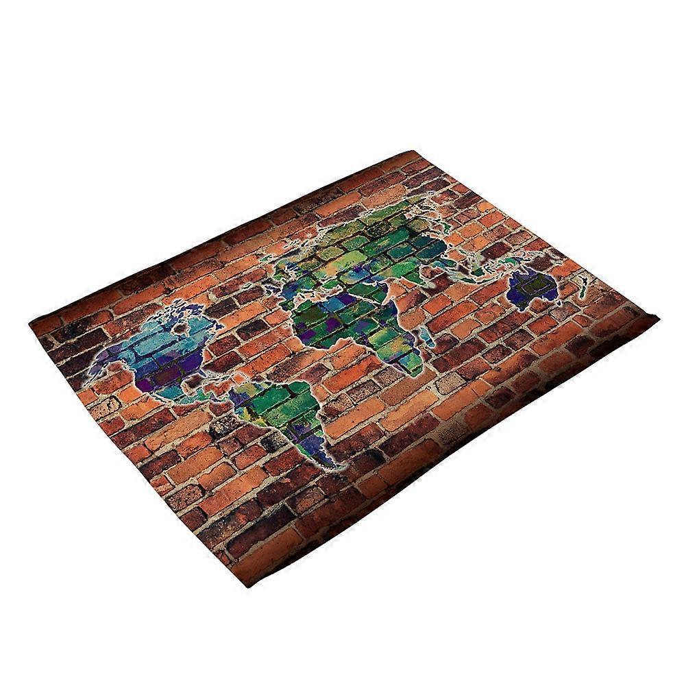 Retro Style Map Pattern Cloth Placemat Dining Kitchen Heat Insulation Table Mat (MAP0002-3)