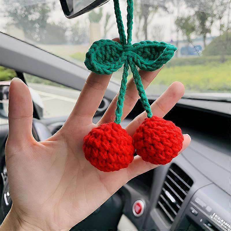 Car Rear View Mirror Hanging Accessory, Cute Cherry Car Accessories