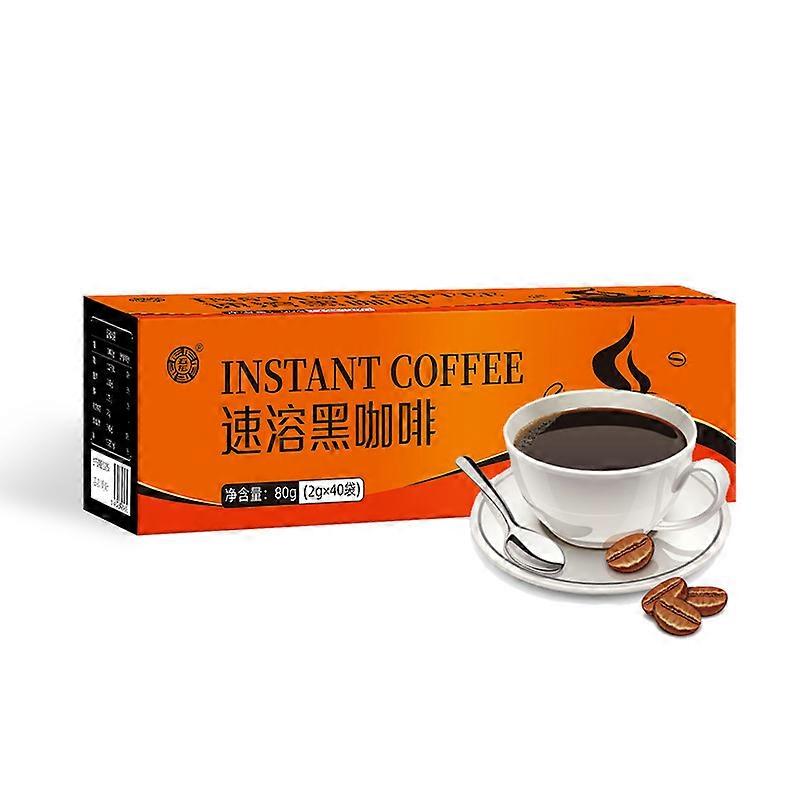 ماكينة صنع القهوة سريعة الذوبان ، حبوب بيضاء قهوة سوداء ، رائحة قوية ، بلو ماونتن ، خالية من السكر ، معدة كاملة 2 جم * 40 كيس