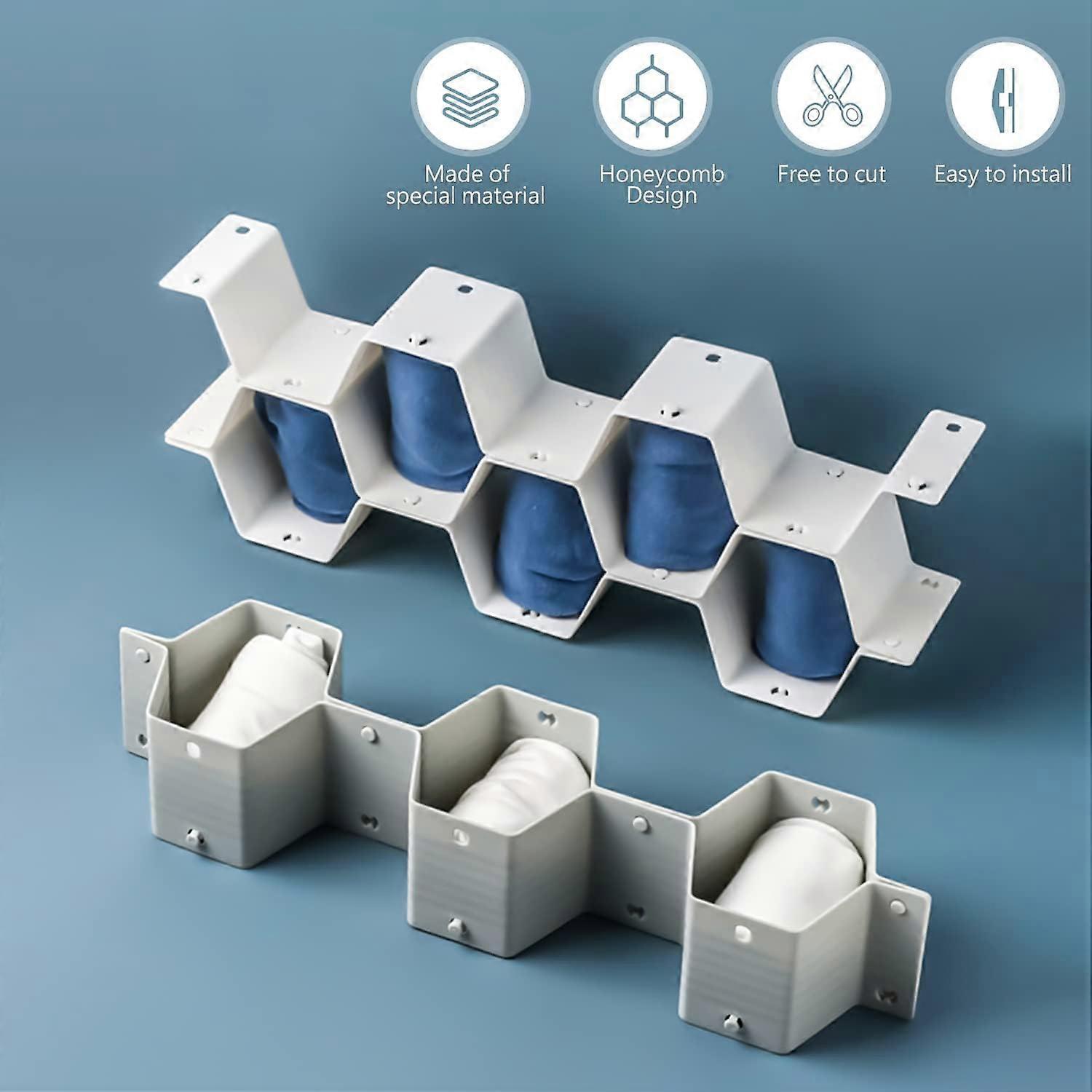 8 × درج تخزين قرص العسل ، حجرة تخزين درج أبيض ، مقسم درج للجوارب ، حمالة صدر ، ملابس داخلية