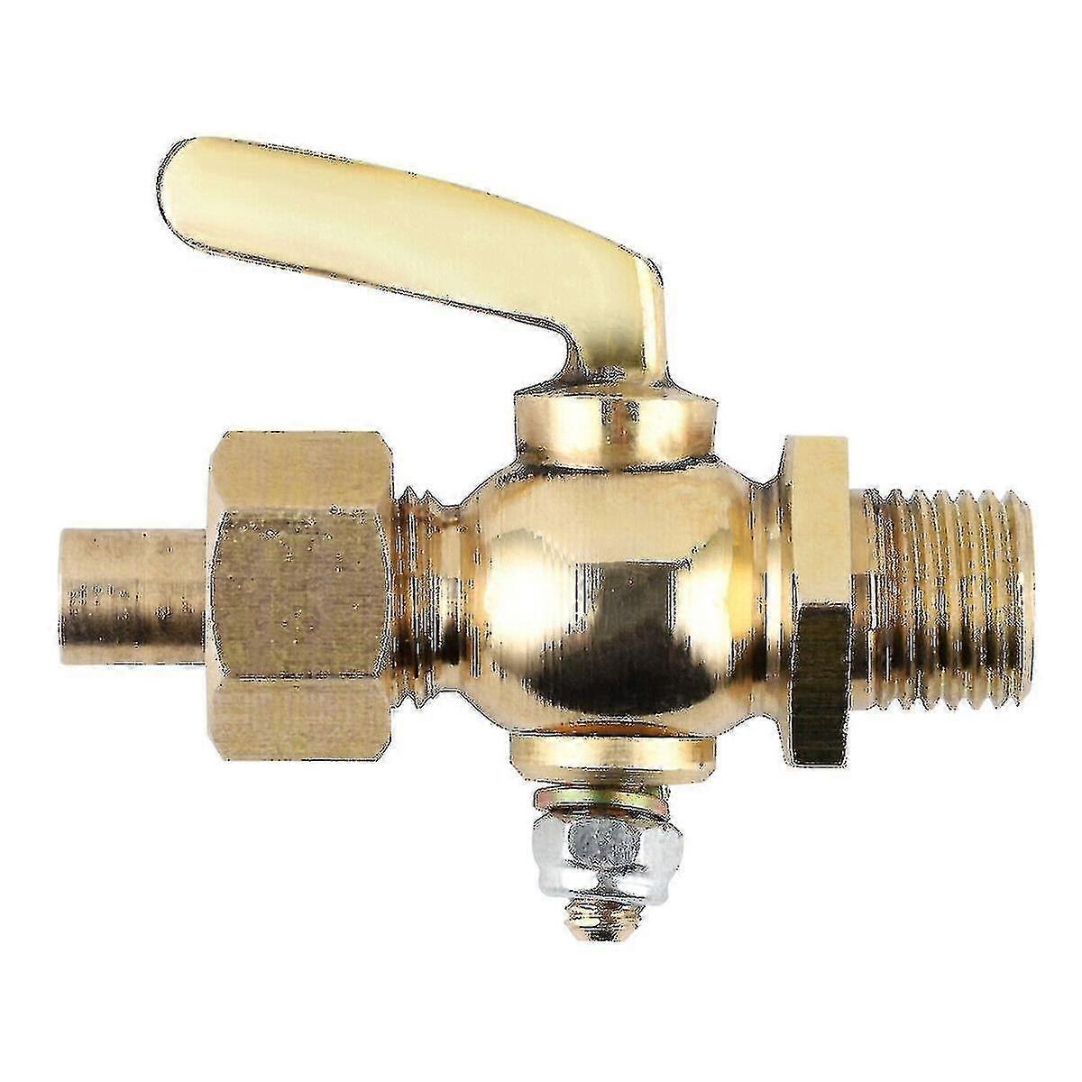 适合经典复古摩托车黄铜汽油燃料龙头 1/4“-1/4” Bsp 30005 -tt-现货