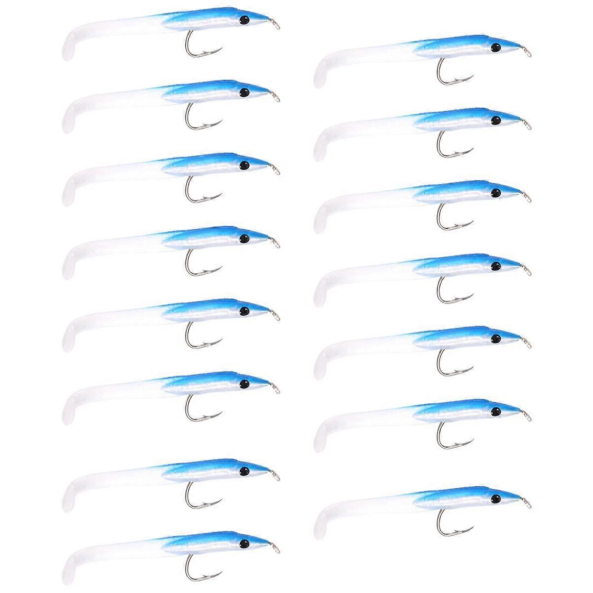 Fake Fishing Lure Sea Fishing Lure Bait with Hook Eel Bait 5cm/0.6G T Tail Soft Insect Simulation