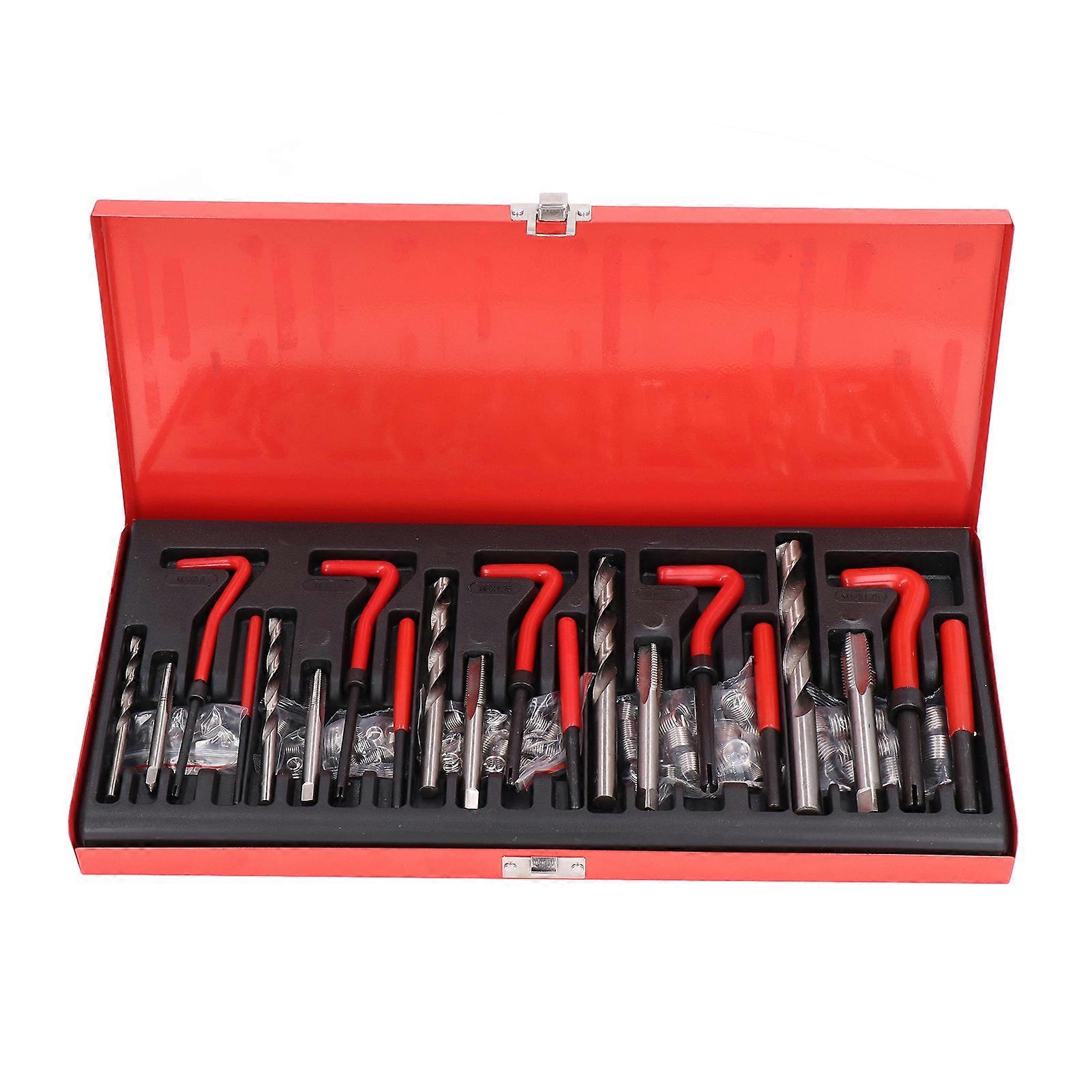 Female Thread Repair Set Spiral Coil Thread Inserts HSS Drill Tap Tool for M5 M6 M8 M10 M12