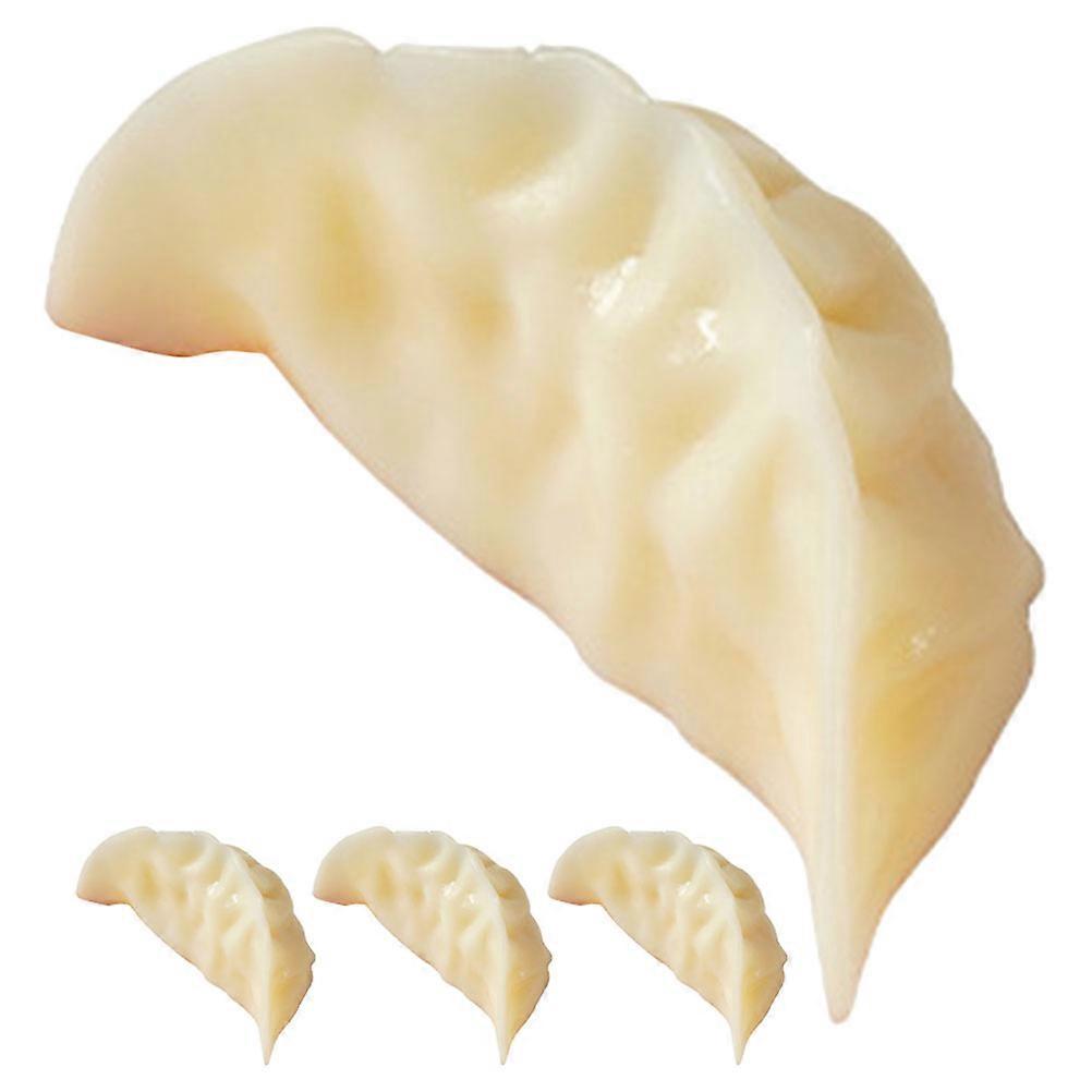 4pcs Artificial Dumpling Model Photography Prop Restaurant Prop Realistic Fake Dumplings