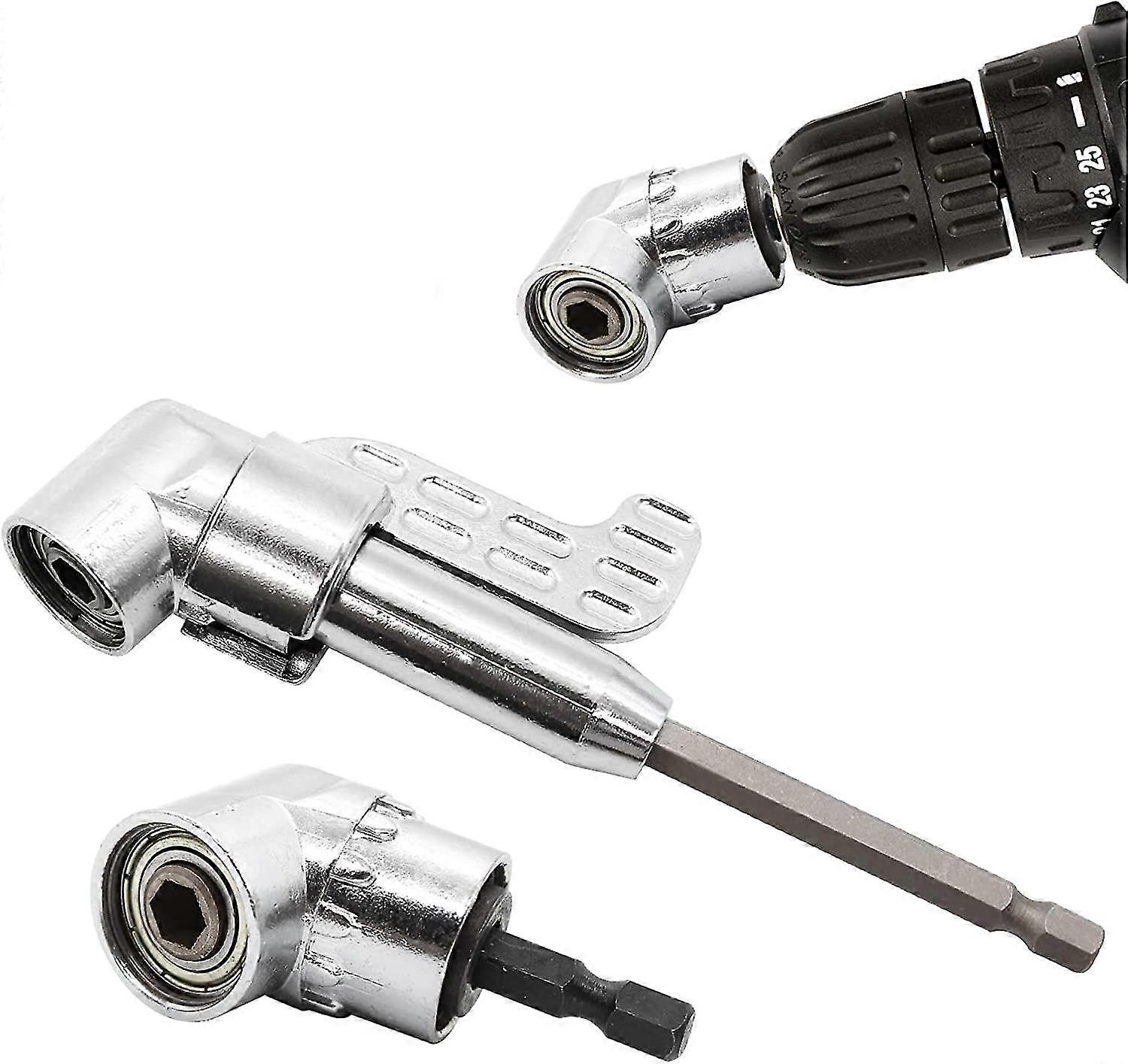 2pcs Right Angle Drill Bit, 105 Degree Angled Screwdriver Angle Head 1/4" Hex Shank