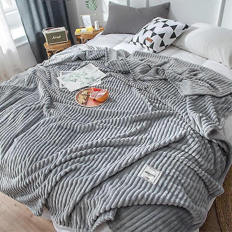 Lightweight Bed Blanket, Bedspread Plush Fluffy Coverlet Design Decorative Blanket-YuJia