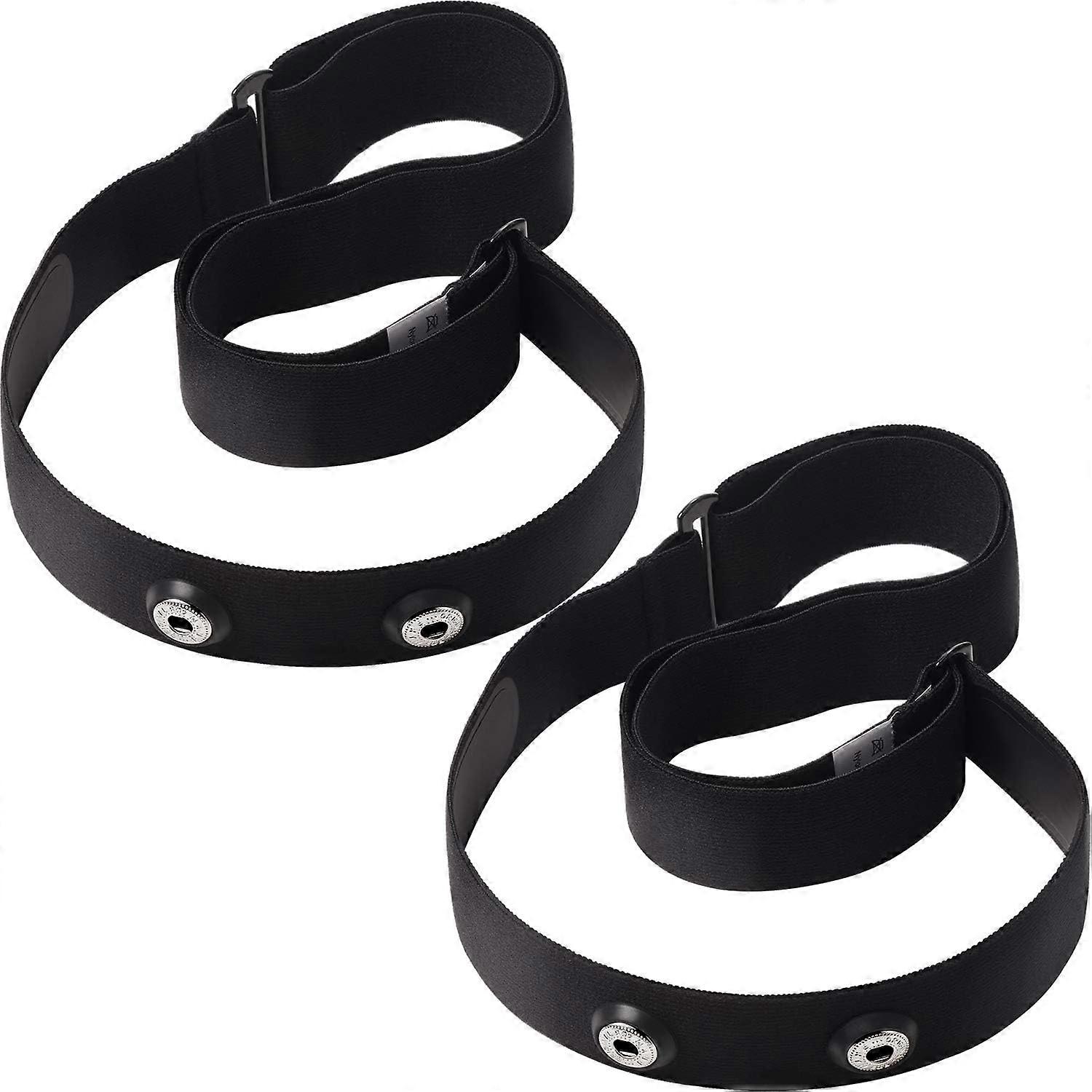2er-Pack Herzfrequenzmesser Brustgurt Ersatz Kompatibel mit Polar und Garmin Sendern Soft Strap