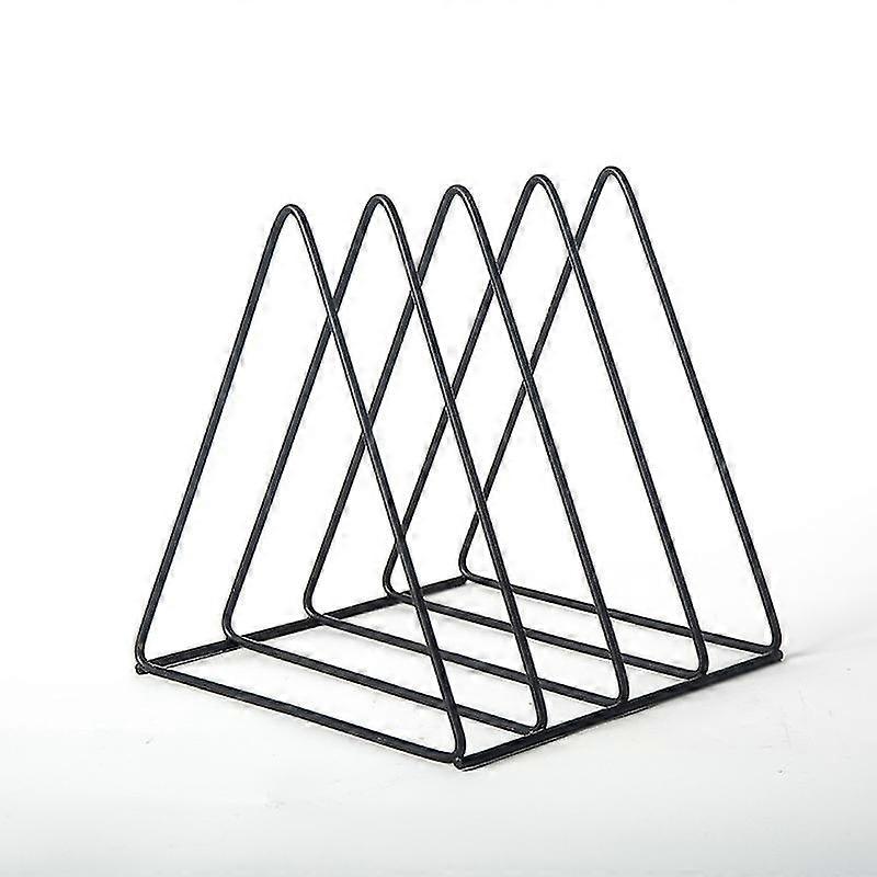 Triangular metal bookend, black, 18*18*18cm