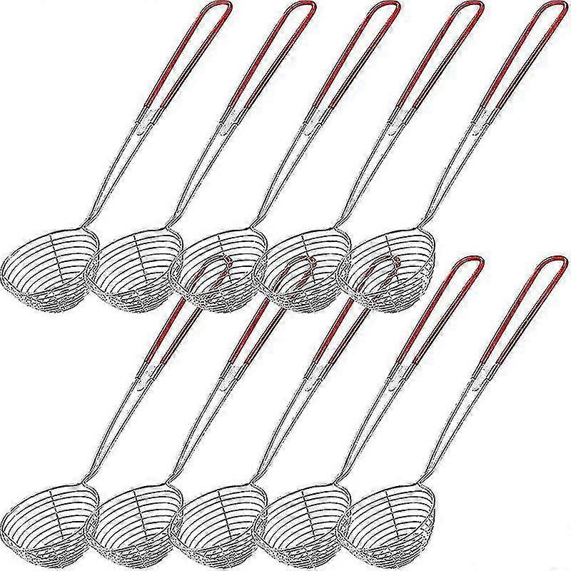 Iron Wire Skimming Spoon With Handle, Compatible With Eating Hot Pot And Drinking Soup 10 Pieces