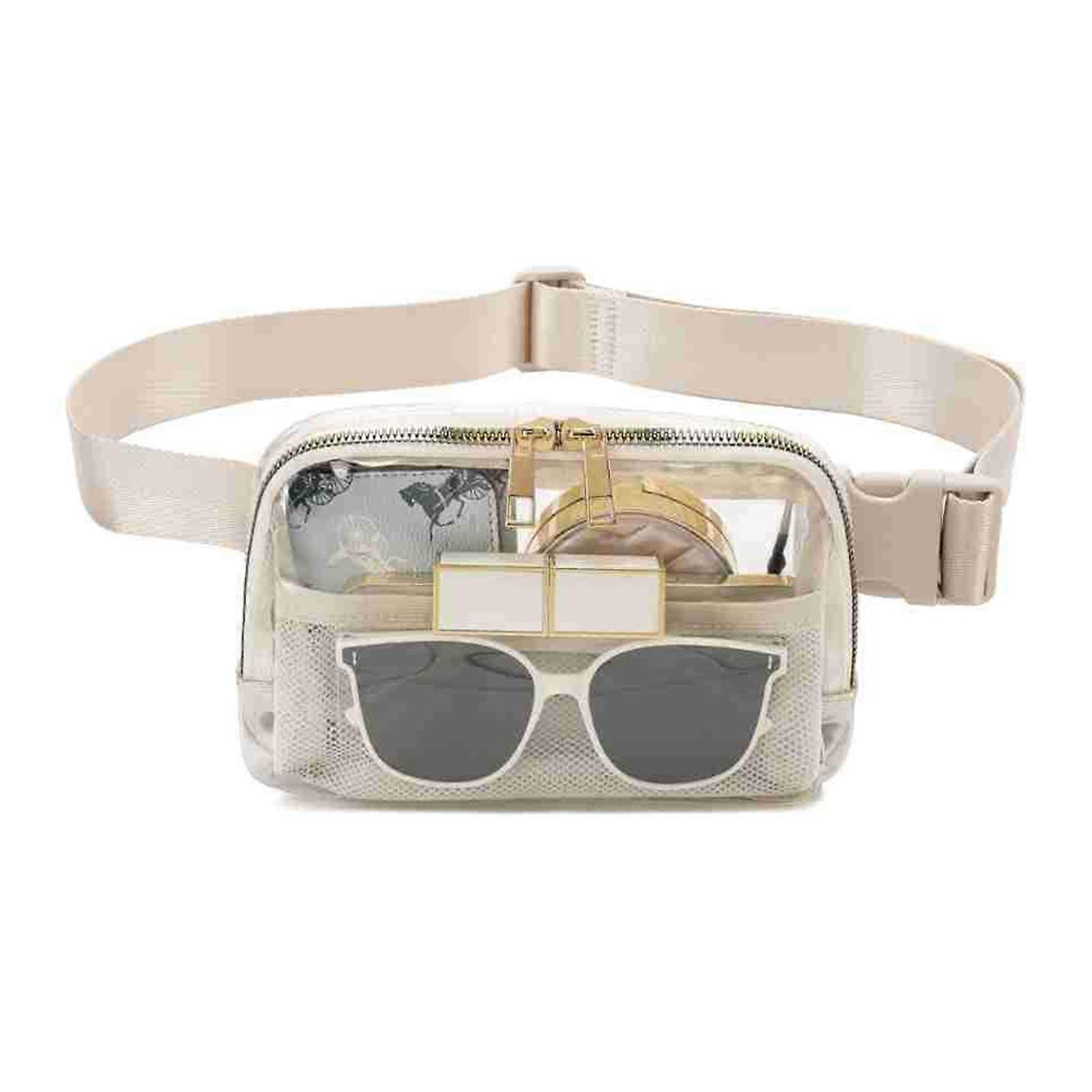 Clear Fanny Pack Belt Bag Large Capacity Water-Resistant Zipper Closure Stadium Approved Transparent Waist Bag