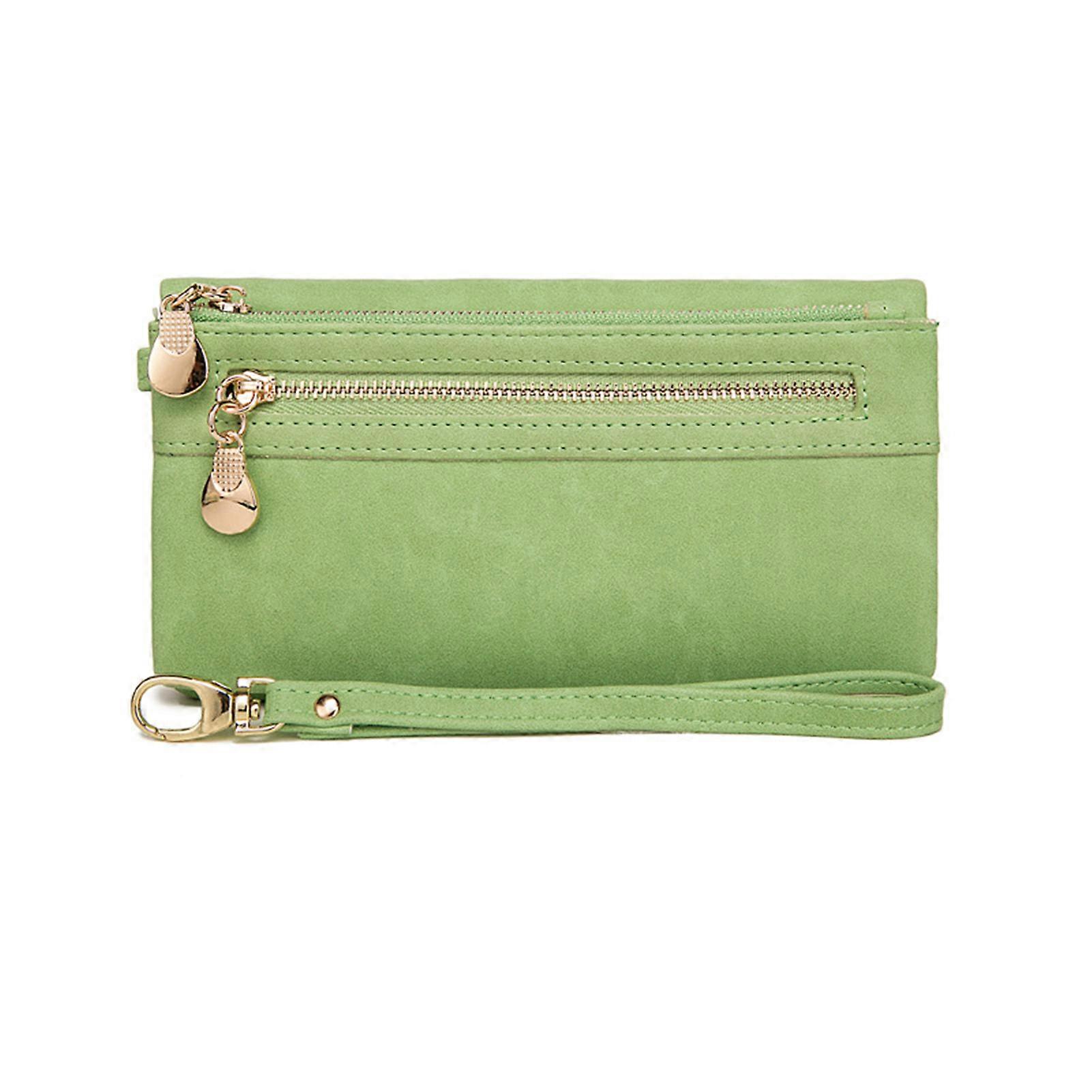 Retro Long PU Leather Wallet Large Capacity Card Holder with Multi Slot for Women