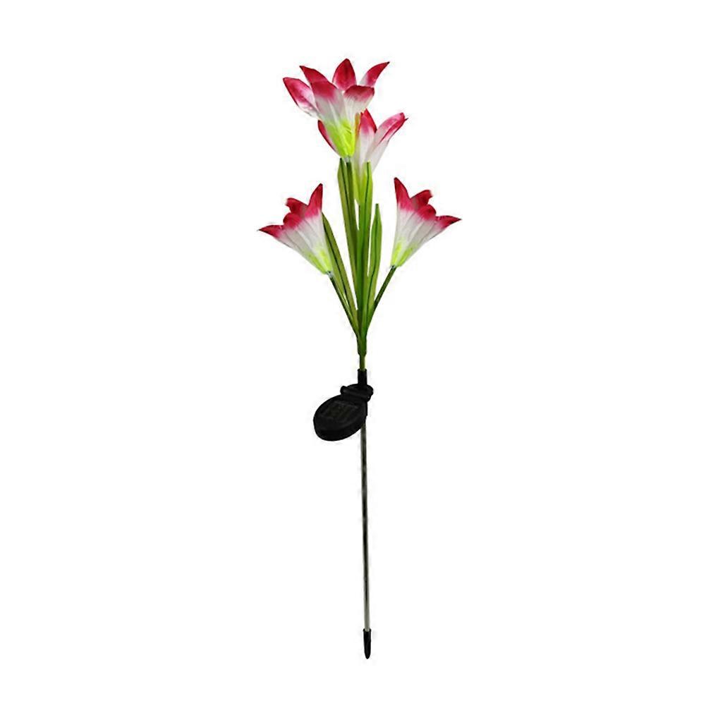 2pcs Solar Lily Flowers Garden Lights LED Outdoor Yard Decor Lamp Multi-Color Color Changing Lamp