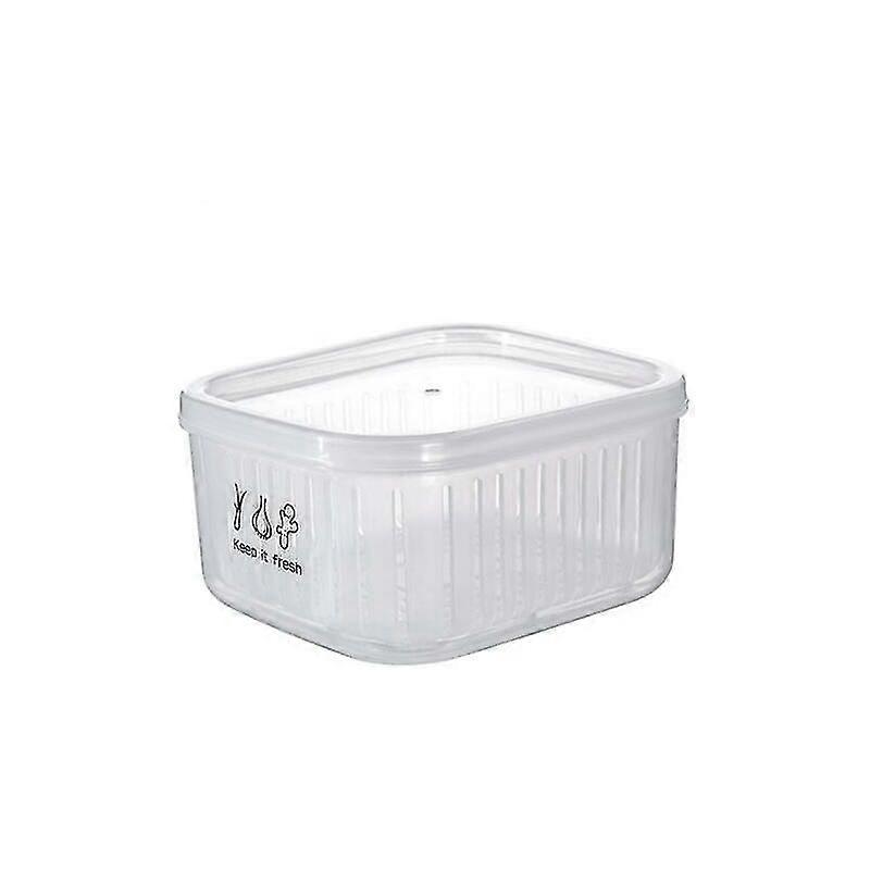 Green Onion Slices Ginger Garlic Storage Box Household Refrigerator Fruit And Vegetable Storage Box Kitchen With Lid Drain Storage Box