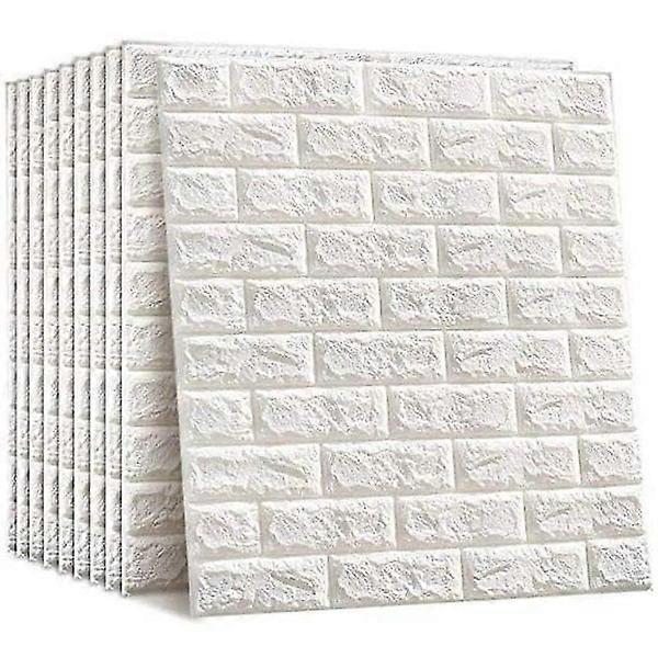 3D Stereo Brick Wallpaper 10 Pieces Wall Decor Stickers Brick Pattern