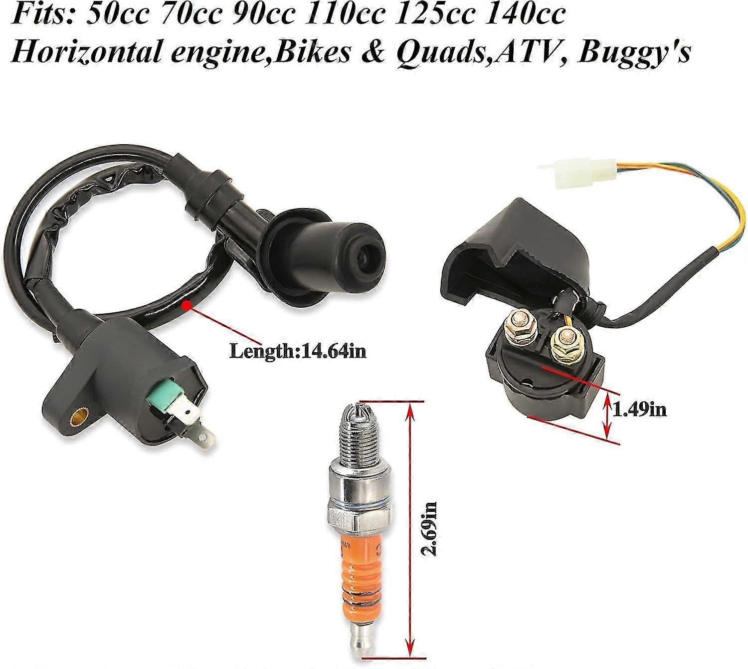 CDI Box Ignition Coil Relay spark plug for Kawasaki Bayou 300 KLF300B 1988-04 US