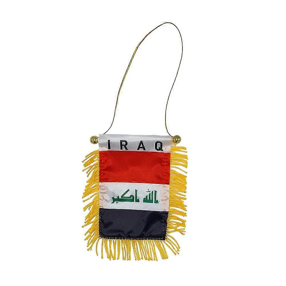 Iraq Hanging Flag Car Rearview Mirror with Suction Cup