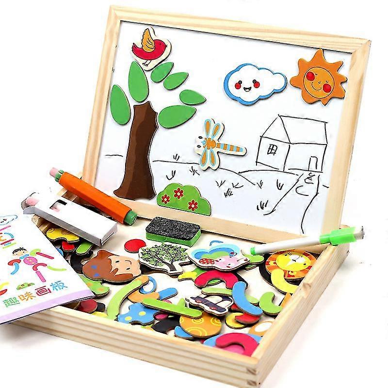 Children's Educational Gamespuzzle Magnetic Games, Wooden Puzzles, Building Block Toys