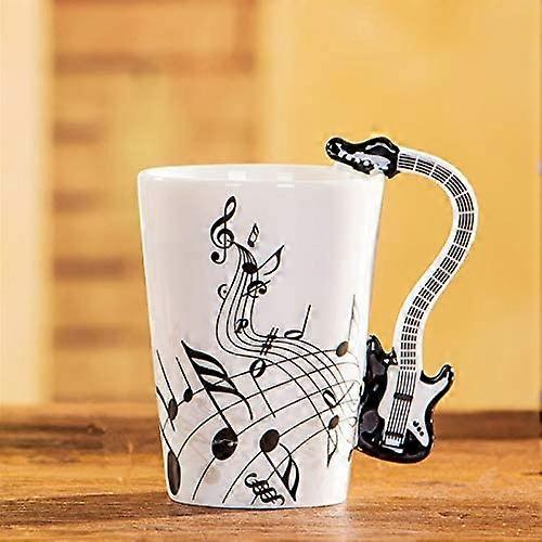 Mug-tastic Tazza In Ceramica "Keep Calm And Play Guitar": Capacità 312ml, Manico Nero, Decorata A Mano, Adatta A Microonde E Lavastoviglie