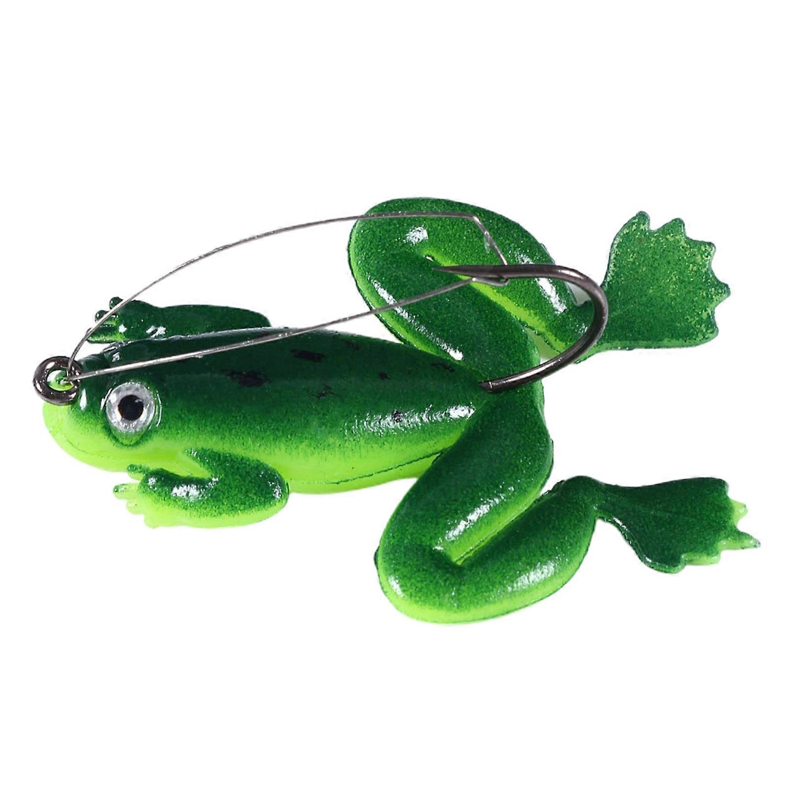 Kaesi Frog Bait Anti-hanging Bottom Sharp Hook Rust-proof Anti-break Bite Resistant 3D Fisheyes High-Strength Frog Lure Bait Outdoor Tackle
