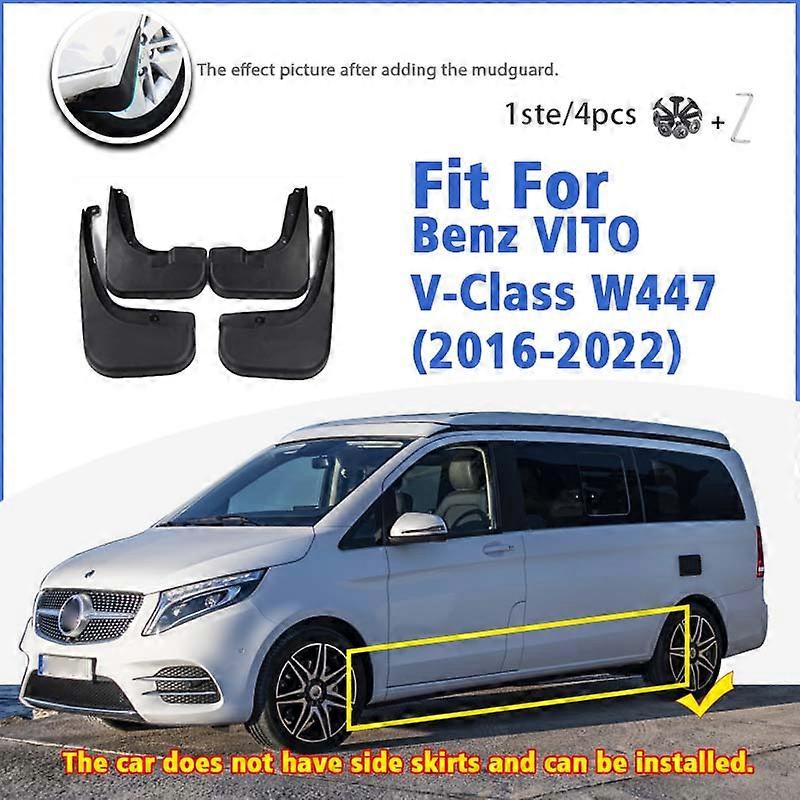 Excellent Front Rear Mudflaps For Mercedes Benz Vito V Class W447 2016-2022 Splash Guards Mud Flap Mudguards Fender Auto Accessories 4pcs