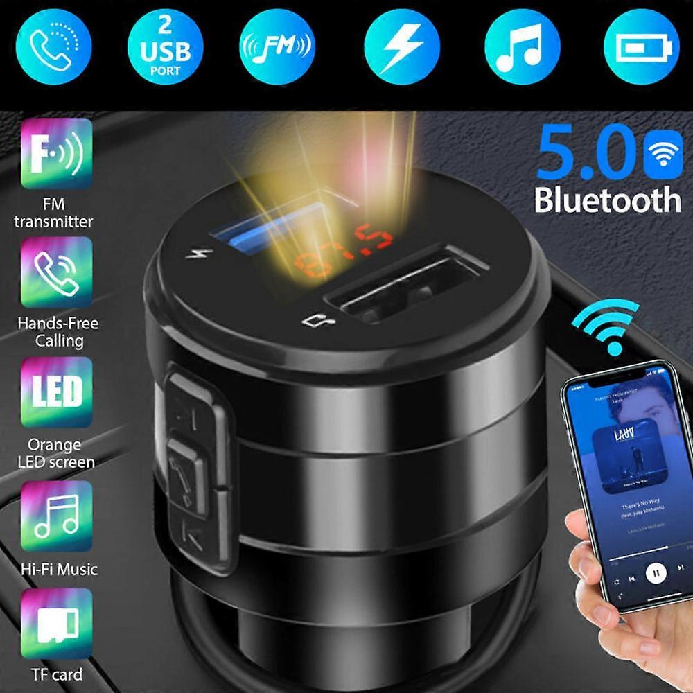 Car Mp3 Music Player Bluetooth Hands-Free FM Transmitter Car Charger