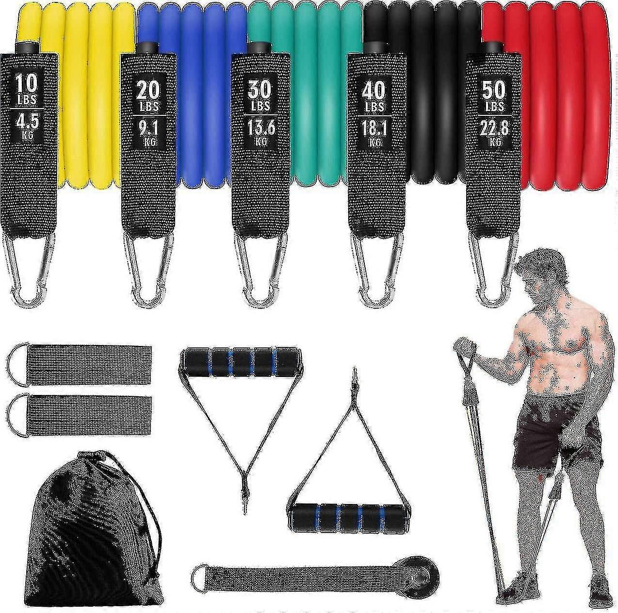 Resistance Bands Fitness Bands Set Pack Of 11 150lbs Gymnastics Band Set Expander