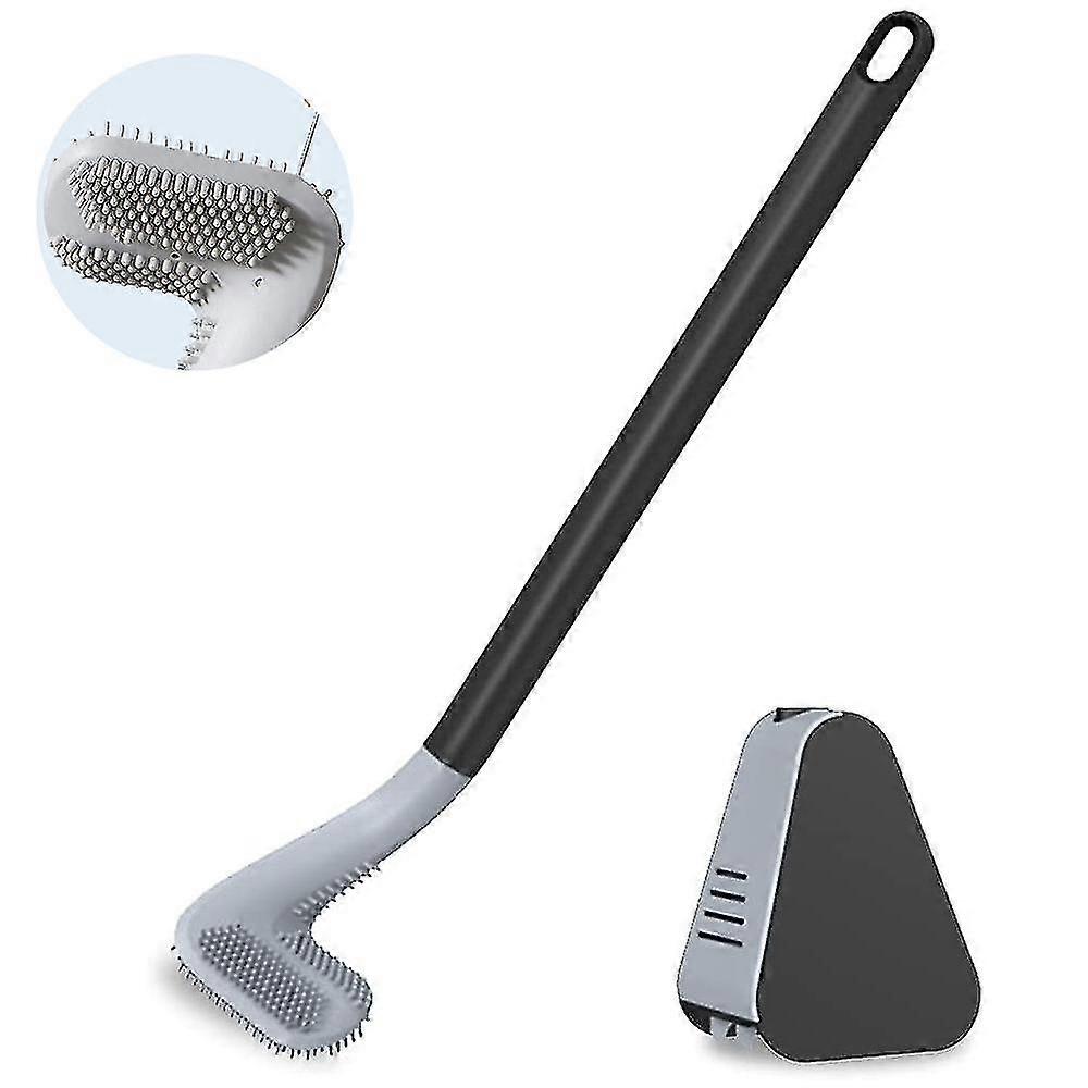 Golf Toilet Brush And Holder, Deep Cleaning Silicone Toilet Bowl Brush