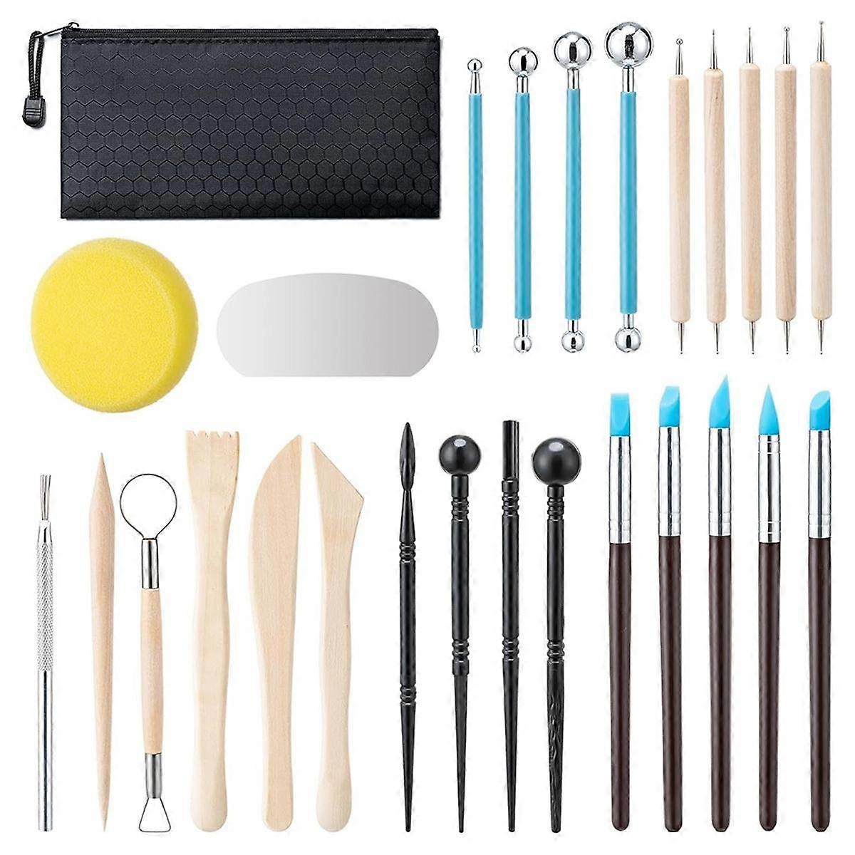 Clay Tools Kit, 27 PCS Pottery Tools, Practical Polymer Clay Sculpting Tools Kit, Air Dry Clay Tool