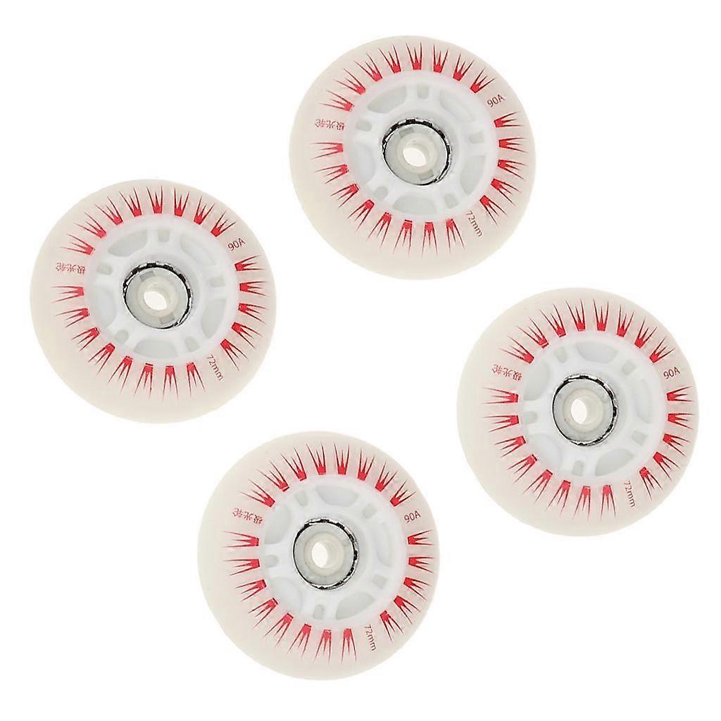 Skating Wheels Hockey Inline Roller Skates Flash Wheel 72mm Red