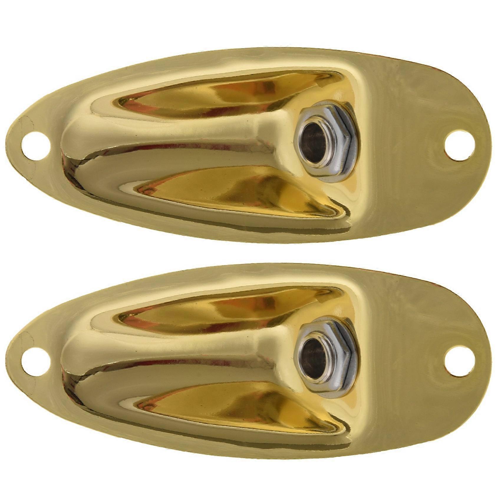 2Pcs Boat Output Input Jack Plate Sockets for Fender Strat Guitar Replacement Parts