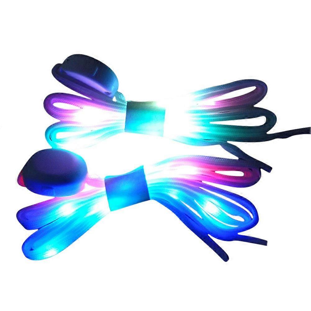 LED White Shoelaces Light Up Shoe Laces 3 Modes 5 Colors Flashing Shoestrings